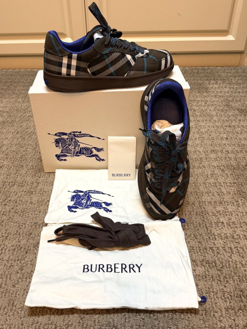 Burberry - Check Terrace Sneakers - Men's Size 44.5 - Picture 2 of 15